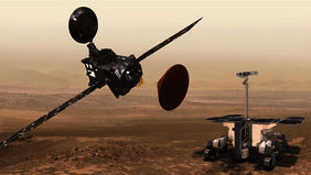TGO, "Скиапарелли" и марсоход "ЭкзоМарс" на Марсе (с) ESA/ATG medialab
